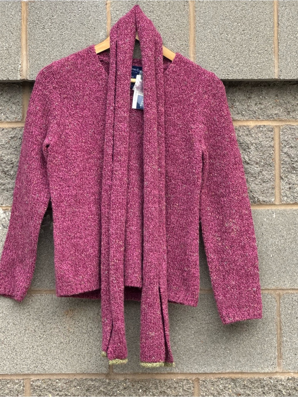 Deadstock Y2K Charter Club Marled Knit Sweater & Matching Scarf P/P
